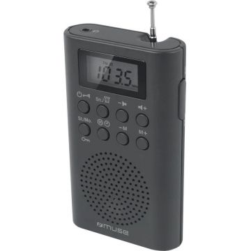 Radio Muse M-03 R, FM, Ecran LCD, Negru