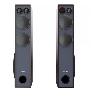Set 2 boxe turn active stereo AKAI SS061A-2086 , 200 W RMS, Bluetooth 5.0, Karaoke, Display LED, Radio FM, USB, Maro Set 2 boxe turn active stereo AKAI SS061A-2086 , 200 W RMS, Bluetooth 5.0, Karaoke, Display LED, Radio FM, USB, Maro