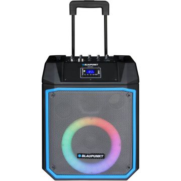 Boxa portabila Blaupunkt MB08.2, Bluetooth, Karaoke, 600W, Negru/Albastru