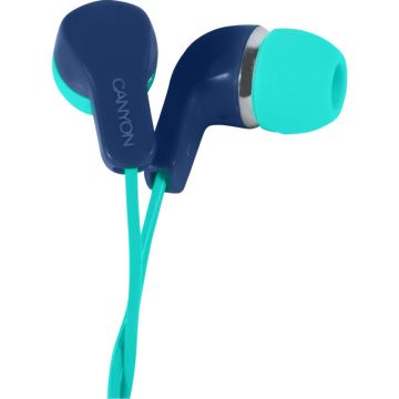 Casti audio In-Ear Canyon EPM-2, Microfon, Verde/Albastru