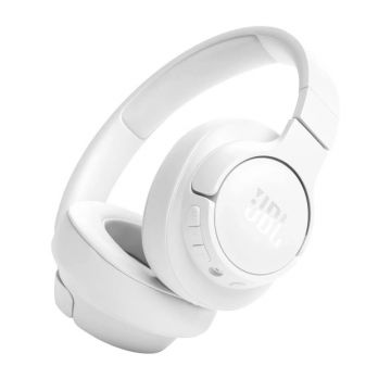 Casti audio Over-Ear JBL Tune 720BT, Bluetooth, Asistent vocal, Multi-Point, Pure Bass, Autonomie 76 ore, Alb