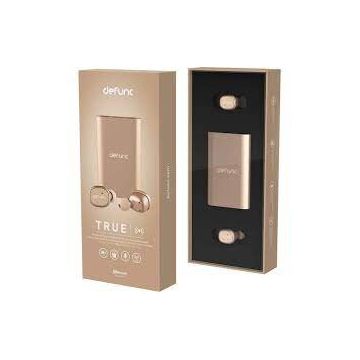 Casti Bluetooth + Baterie Externa 2100 mAh Wireless BT 5.0 Auriu