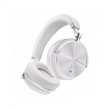 Casti Bluetooth Bluedio T4S, Wireless, Stereo, microfon incorporat, active noise cancellation, usb tip C - DualStore Alb