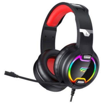 Casti Gamenote H2233D, microfon, conectori: 3.5 si USB, Driver 50mm, Lungime cablu 2.2m, iluminat RGB, Negru Casti Gamenote H2233D, microfon, conectori: 3.5 si USB, Driver 50mm, Lungime cablu 2.2m, iluminat RGB, Negru