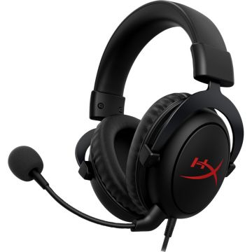 Casti gaming cu fir HyperX Cloud Core, Compatibile PC, PS5, PS4, Xbox Series X/S, Xbox One, Negru