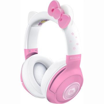 Casti gaming cu microfon Razer Kraken BT - Hello Kitty and Friends Edition, Wirelesss, Razer Chroma RGB, Roz