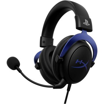 Casti gaming HyperX Cloud, Compatibil PS5, Negru/Albastru