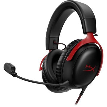 Casti gaming HyperX Cloud III, Microfon, Compatibile PC, PS5, PS4, Xbox, Nintendo, Negru/Rosu Casti gaming HyperX Cloud III, Microfon, Compatibile PC, PS5, PS4, Xbox, Nintendo, Negru/Rosu