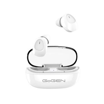 Casti GoGEN TWS PAL, True Wireless Stereo, Bluetooth 5.0, microfon, 3 mW, culoare alba