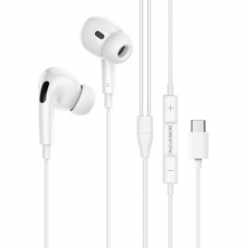 Casti In-Ear BM30 Pro USB Type-C Albe
