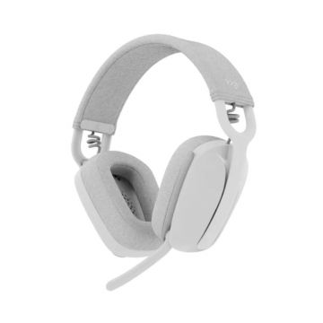 Casti Over-Ear Logitech Zone Vibe 100, Wireless, Autonomie 20 ore, Microfon, Alb Casti Over-Ear Logitech Zone Vibe 100, Wireless, Autonomie 20 ore, Microfon, Alb