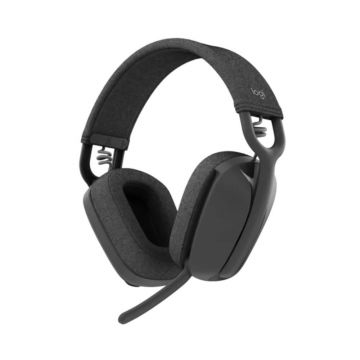 Casti Over-Ear Logitech Zone Vibe 100, Wireless, Autonomie 20 ore, Microfon, Graphite Casti Over-Ear Logitech Zone Vibe 100, Wireless, Autonomie 20 ore, Microfon, Graphite