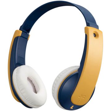 Casti pentru copii On-Ear JVC Tinyphones HA-KD10W-Y-E, Wireless, Bluetooth, Microfon, Galben/Albastru Casti pentru copii On-Ear JVC Tinyphones HA-KD10W-Y-E, Wireless, Bluetooth, Microfon, Galben/Albastru