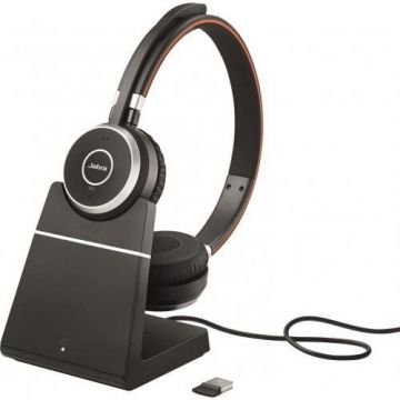 Casti Profesionale Evolve 65 SE LINK 380a MS Stereo Bluetooth Wireless Stand Incarcare Negre Casti Profesionale Evolve 65 SE LINK 380a MS Stereo Bluetooth Wireless Stand Incarcare Negre