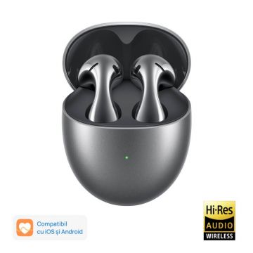 Casti True Wireless Huawei FreeBuds 5, Silver Frost