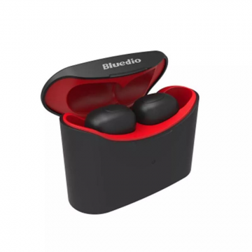 Casti wireless Bluedio T-elf Mini Air Pod TWS, Bluetooth 5.0, Sport Rosu