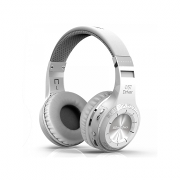 Casti Wireless On-Ear Bluedio H+, Bluetooth 4.1, Microfon, Alb