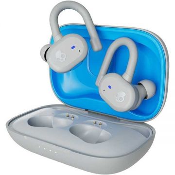 Casti Wireless Push TW Light Grey Blue Casti Wireless Push TW Light Grey Blue