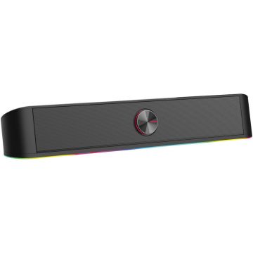Soundbar Gaming Serioux Yron X163, 6 W, RGB, Negru