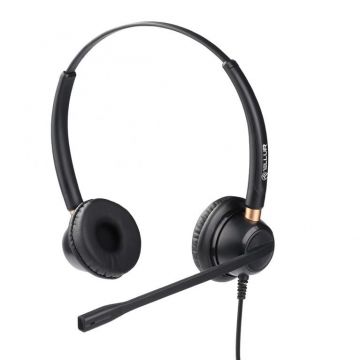 Casti cu fir Call Center Voice 520N Binaural USB Negru