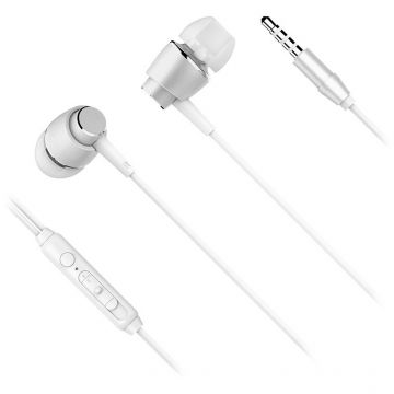 Casti In Ear Microfon Alb