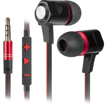 Casti Lance Cu Fir 1.2M Negru/Rosu