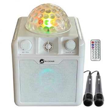 Boxa karaoke portabila cu Bluetooth N-Gear Disco Block 410 white