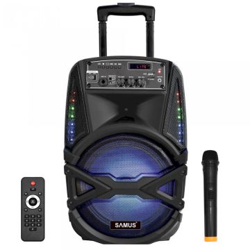 Boxa Portabila KARAOKE 8 40W Led Bluetooth Microfon Negru