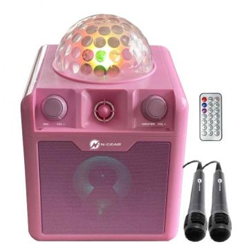 Boxa portabila karaoke cu Bluetooth N-Gear Disco Block 410 pink