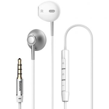 Casti Telefon Encok H06 Cu Fir Jack 3.5mm Argintiu