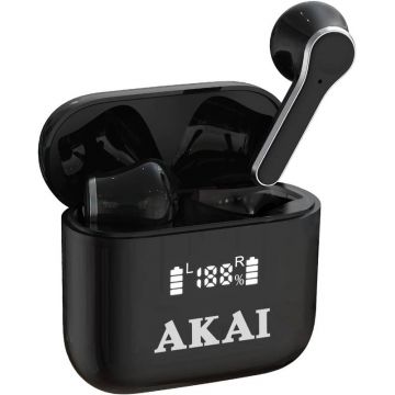 Casti Akai In-Ear, BTE-J101, TWS, Black