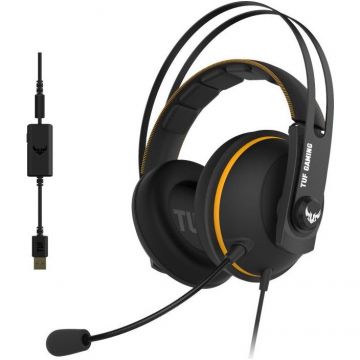 Casti Gaming TUF H7 Lungime cablu 1.2m Diametru Difuzoare 53 mm Black Yellow