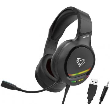 Casti Gaming Vertux Tokyo Black RGB