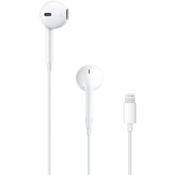 Casti In-Ear EarPods Lightning Connector Frecvente Joase 20Hz Frecvente inalte 20000Hz Mare Protectie Impotriva Apei Remote Mic White