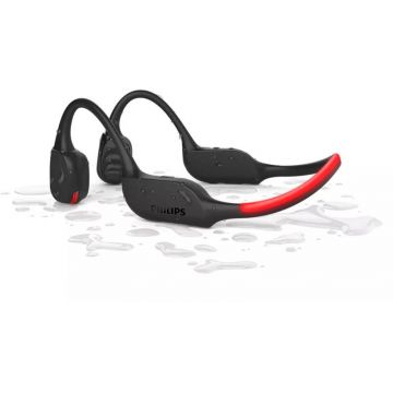 Casti Philips Open-Ear, TAA7607BK/00 Black/Red
