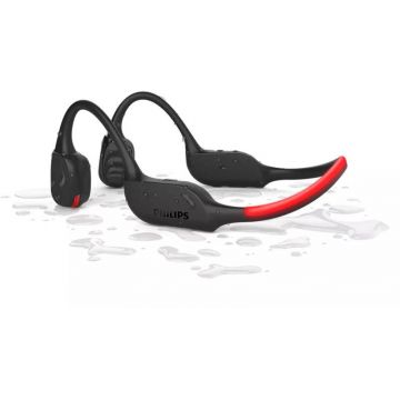 Casti Philips Open-Ear, TAA7607BK/00 Black/Red Casti Philips Open-Ear, TAA7607BK/00 Black/Red