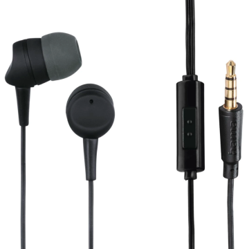 Casti Kooky In-Ear Microphone Cable Kink Protection Negru