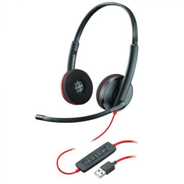 Casti USB C3220 Stereo BlackWire cu Microfon Negru Casti USB C3220 Stereo BlackWire cu Microfon Negru