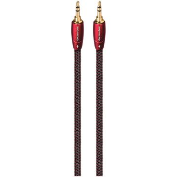 Cablu audio Audioquest Golden Gate, Jack 3.5 mm Male - Jack 3.5 mm Male, 5m, negru-rosu