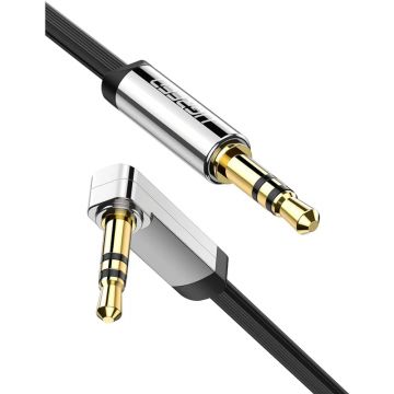 Cablu audio Ugreen AV119, Jack 3.5 mm Male - Jack 3.5 mm Male, 5m, negru-gri