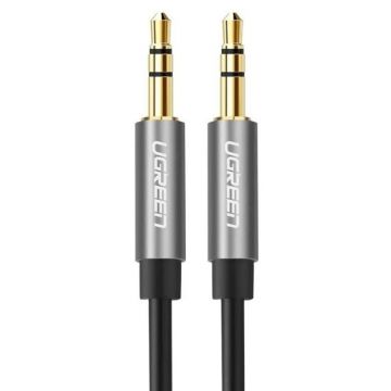 Cablu audio Ugreen AV119, Jack 3.5 mm Male - Jack 3.5 mm Male, 5m, negru-gri