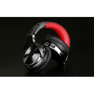 Casti DJ OneOdio Pro10, Cablu audio 6.35 la 3.5 mm inclus, Rosu/negru