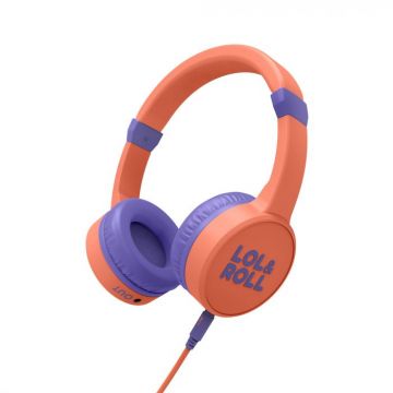 Casti Energy Sistem Over-Ear, Lol&Roll Pop Kids portocaliu