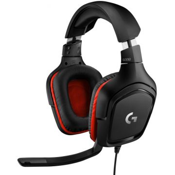 Casti Gaming Logitech G332 Black/Red