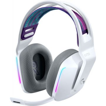 Casti Gaming Logitech G733 Lightspeed Wireless RGB Alb
