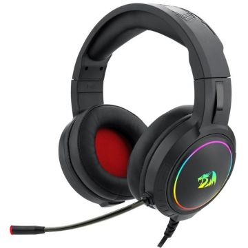 Casti Gaming Redragon Mento Black RGB Casti Gaming Redragon Mento Black RGB