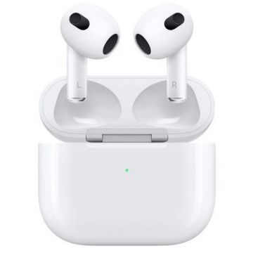 Casti True Wireless AirPods 3rd Generation IPX4 Microfon Lightning Charging Case Alb