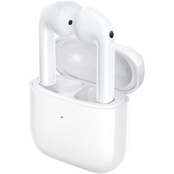 Casti Xiaomi Redmi Buds 3, White, chipset Qualcomm QCC3040, suport Bluetooth 5.2, tehnologie Qualcomm cVc de anulare zgomot, certificare IP54 rezistenta la apa, USB-C