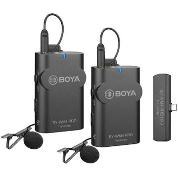 Microfon BOYA BY-WM4 Pro-K6 Dual Linie Wireless 2.4Ghz USB C