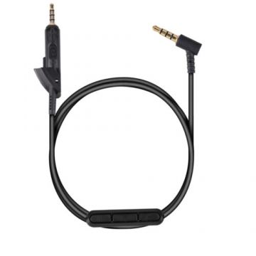 Cablu pentru casti Bose QuietComfort 15, Kwmobile, Negru, Plastic, 44712.01